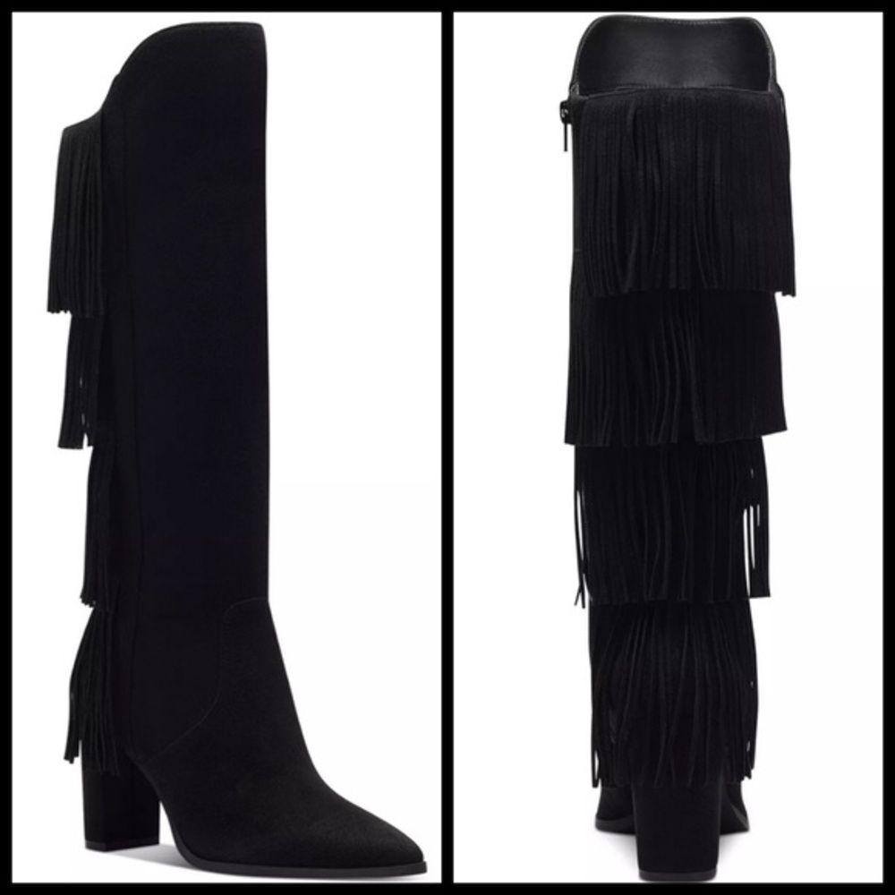 🆕INC Yomesa Fringe Black Boots
